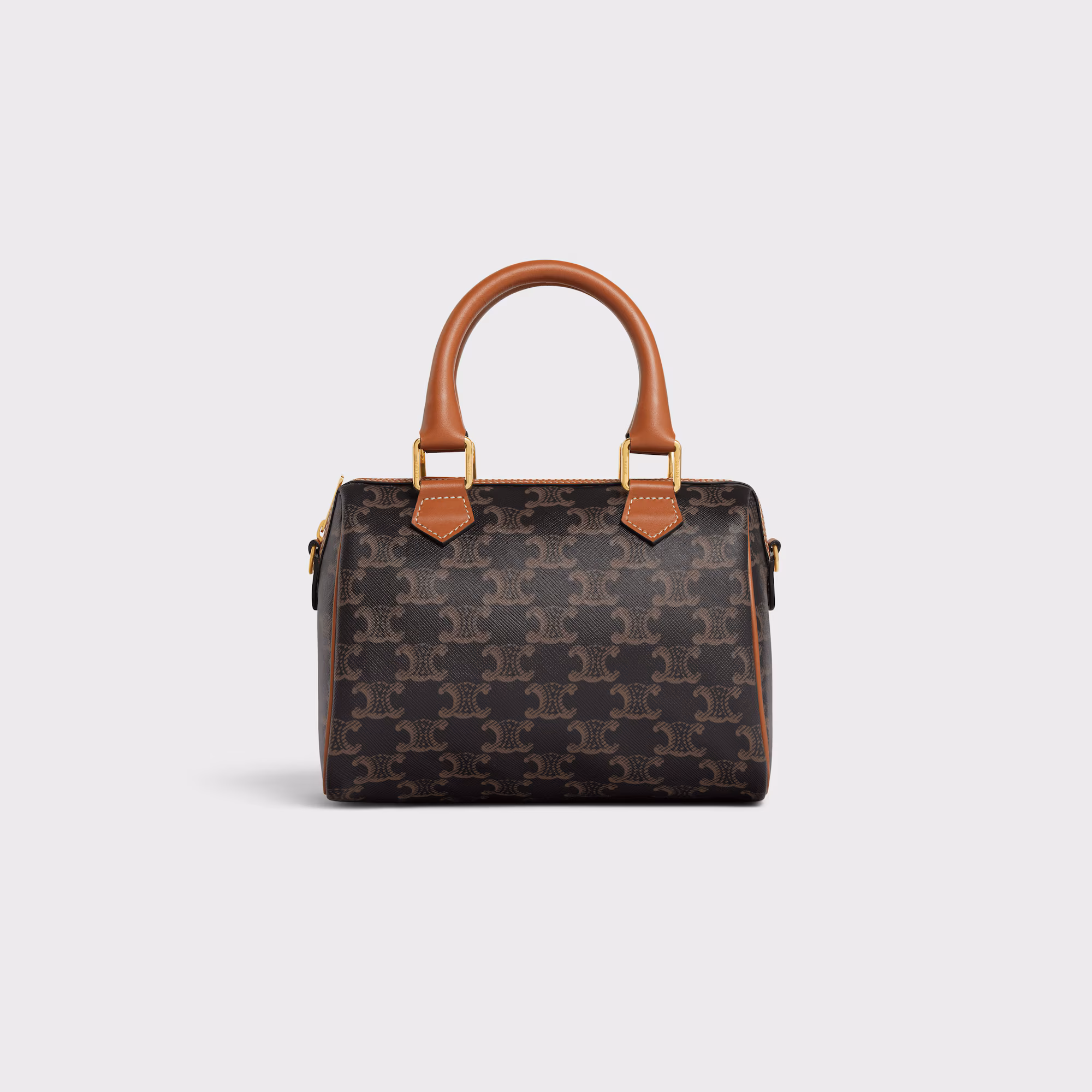 Small Boston In Triomphe Canvas And Calfskin Small Boston In Triomphe Canvas And Calfskin