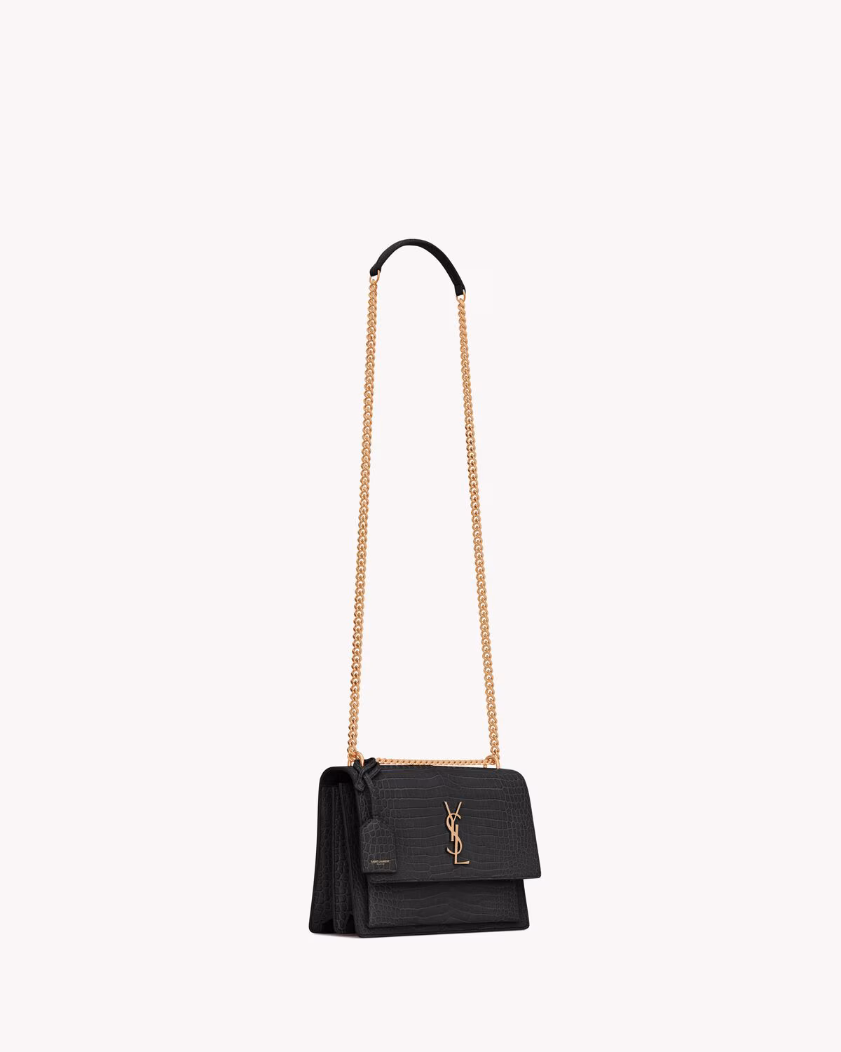Sunset Medium In Crocodile-Embossed Leather Sunset Medium In Crocodile-Embossed Leather